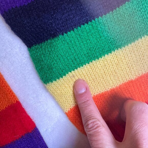 Vintage Rainbow Shetland Wool Made in Scotland Not Sized #1427 - Picture 5 of 10